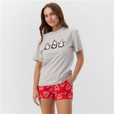 Пижама женская (футболка и шорты) KAFTAN "Love" размер 52-54
