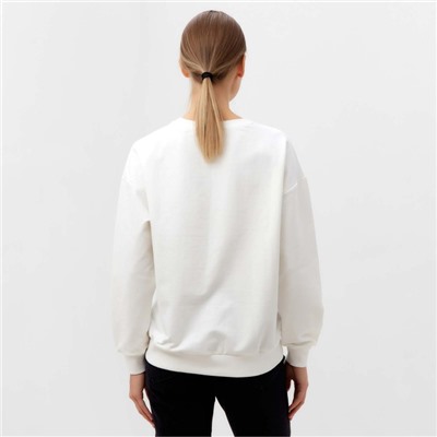 Свитшот женский, цвет кремовый, размер 50-52 (2XL)