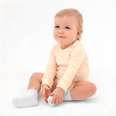 Комплект боди детских MINAKU: Basic Line BABY, цвет молочный/кремовый, рост 80-86