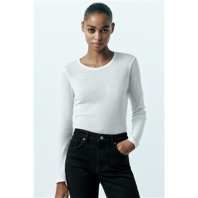JEANS TRF CROPPED FLARE TIRO MEDIO