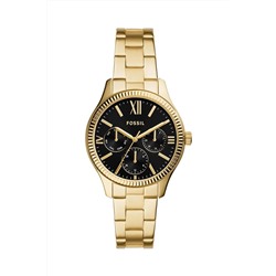 Reloj de cuarzo de acero Rye - Dorado y negro