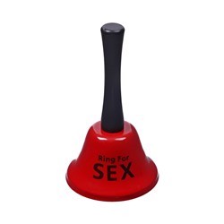 Колокольчик металлический, звонок настольный "Ring for a sex", 13.5 х 7.5 х 7.5 см
