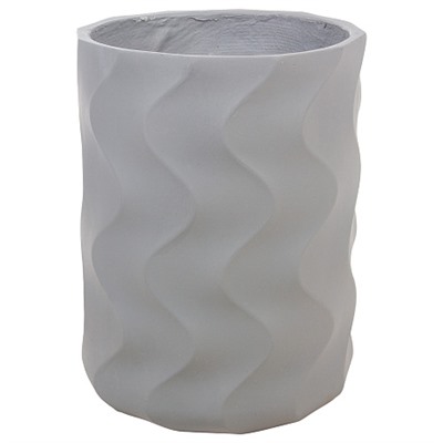 Кашпо Nobilis Marco "Scales grey Cylinder" (файберклэй), D37хH50 см