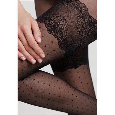 CONTE SEDUCTION Колготки женские в точку с имитацией чулок
