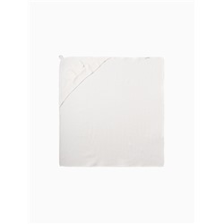 Полотенце-уголок муслиновый Крошка Я, 75×75 см, 100% хлопок, 120 г/м², белое
