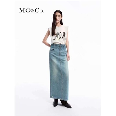 Трендовая юбка миди M*o&C*o с двойным поясом  Коллекция '24