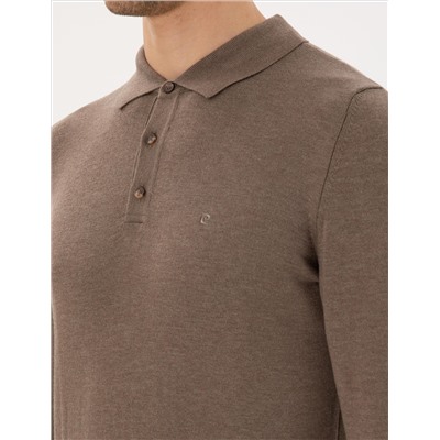 Vizon Melanj Slim Fit Polo yaka Основной вязаный свитер