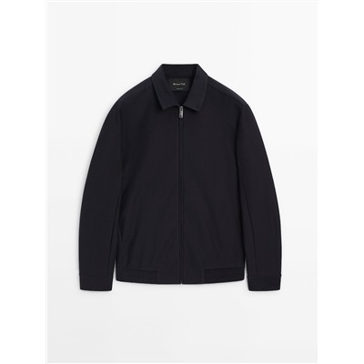 Chaqueta bomber sarga cuello camisero