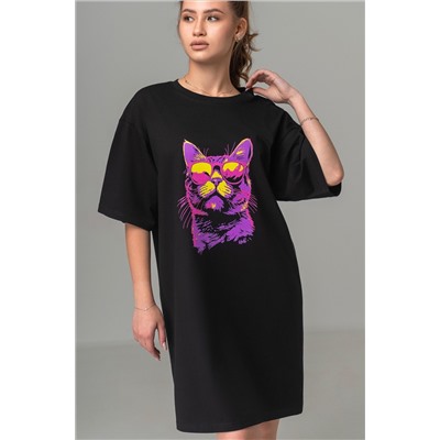 Женское платье-футболка оверсайз Happyfox