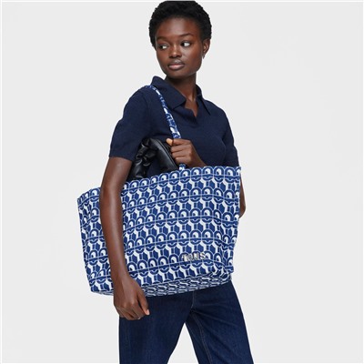 Bolso capazo Tous Manifesto - azul y blanco
