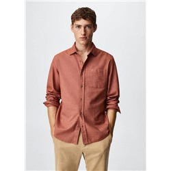 Camisa algodón bolsillo -  Hombre | MANGO OUTLET España
