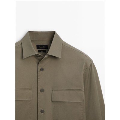 Sobrecamisa doble bolsillo mezcla algodón