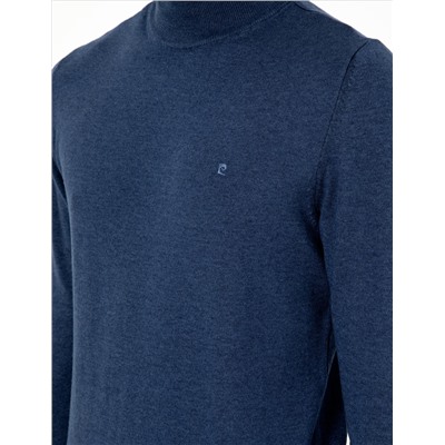 Indigo Melanj Slim Fit Half Fisherman воротник Основной вязаный свитер