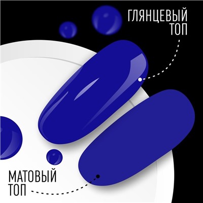 Гель лак для ногтей, однотонный, 3-х фазный, 8мл, LED/UV, цвет синий (70)