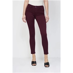 Pantalón skinny fit de tiro alto Stella - Burdeos