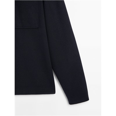 Cárdigan punto cremallera cuello camisero