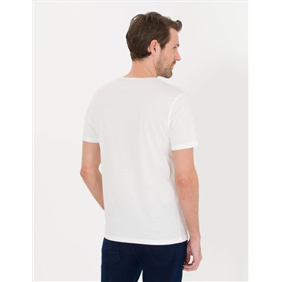 Ekru Slim Fit Printed Bike Bike T -For