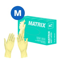 Перчатки латексные Soft Latex бежевые, размер M, 100 шт. (50 пар)