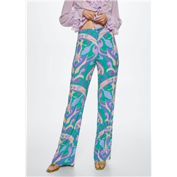 Pantalón fluido estampado -  Mujer | MANGO OUTLET España