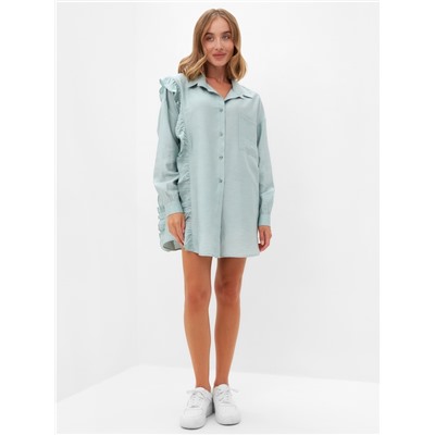 Костюм женский (блузка, шорты) MINAKU: Casual Collection цвет зеленый , р-р 46