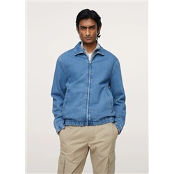 Chaqueta denim cremallera -  Hombre | MANGO OUTLET España