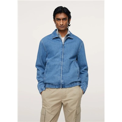 Chaqueta denim cremallera -  Hombre | MANGO OUTLET España