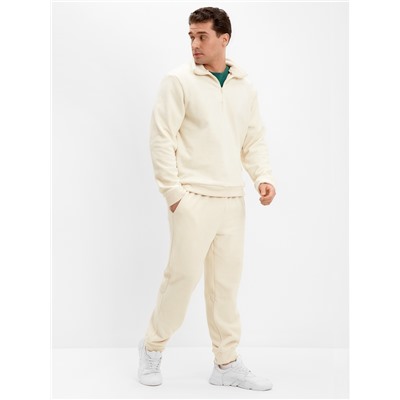 Брюки флисовые мужские спортивные MINAKU: Fleece Soft цвет бежевый, р-р 46