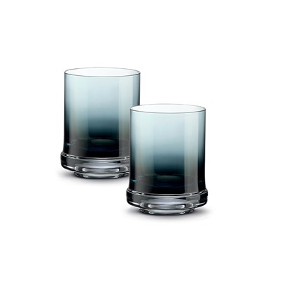 Стакан, 11 см, 290 мл, 2 шт, стекло, синий градиент, Fun Classy, 63081