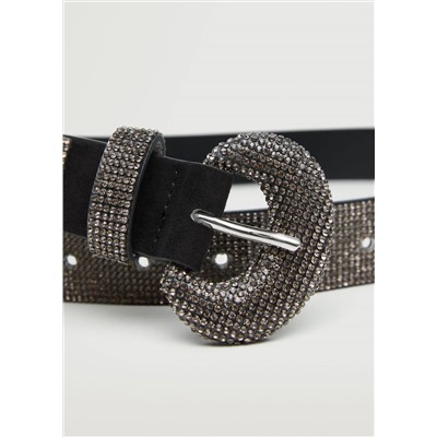 Cinturón hebilla strass -  Mujer | MANGO OUTLET España