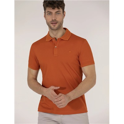 Коричневый обычный подсадка Polo Yaka Mercerized T -For