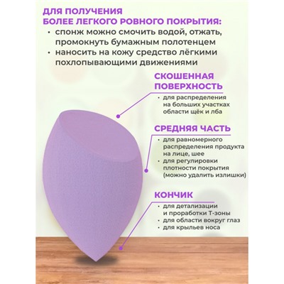 Спонжи для нанесения макияжа 4 шт