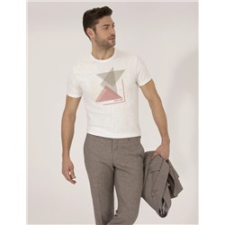 Red Slim Fit Printed Велосипедный велосипед T -For