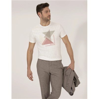 Red Slim Fit Printed Велосипедный велосипед T -For