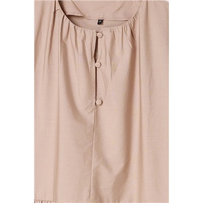Кнопка верблюда Poplin Weaving Большой размеры платье TBBSS25AH00161
