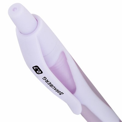 Ручка шариковая автоматическая BRAUBERG ULTRA COLOR PASTEL, soft-touch, СИНЯЯ, пишущий узел 0,7 мм, линия 0,35 мм, 144204