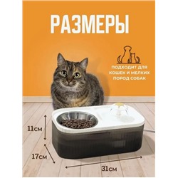 Поилка с миской для кошек и собак автоматическая 22.02.