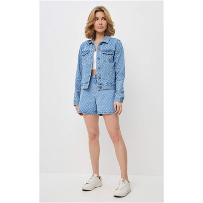 Шорты джинс F412-0940 l.blue