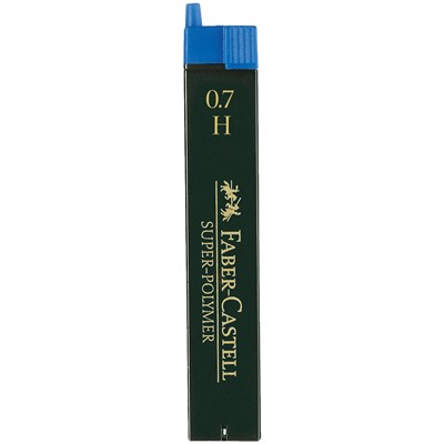 Грифели для механических карандашей Faber-Castell "Super-Polymer", 12шт., 0,7мм, H
