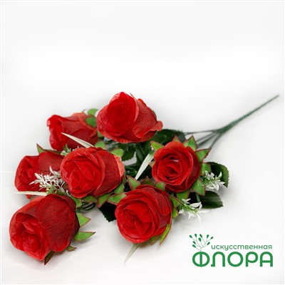 Букет "Роза бутон 7 голов" (Микс уп. 20 шт.) (А-25) РЯД