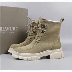 Ботинки женские BRAVUR*O Коровья замша (нубук) (экспорт в Россию)
