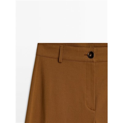 Pantalón mezcla algodón full length recto