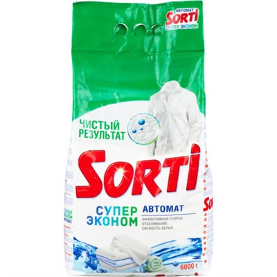 Стиральный порошок автомат Sorti (Сорти) Супер Эконом, 6 кг