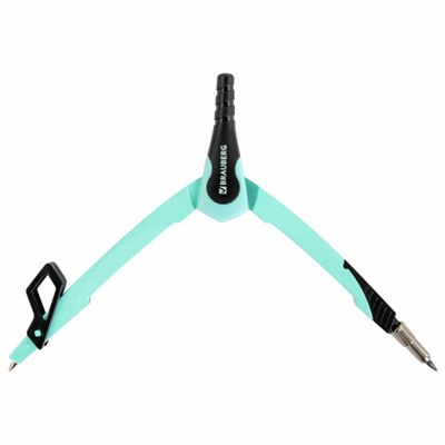 Циркуль с защитным колпачком BRAUBERG ULTRA, 135 мм, мятный, блистер, 210820