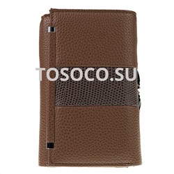 81245d dark brown кошелек Cossni натуральная кожа и экокожа 10х12х2