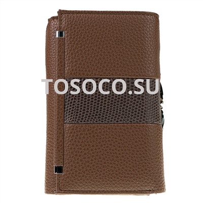 81245d dark brown кошелек Cossni натуральная кожа и экокожа 10х12х2