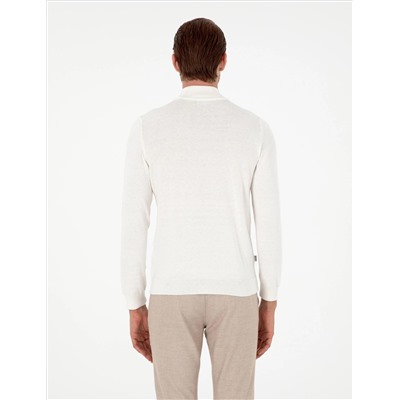 Ecru Slim Fit Half Fisherman воротник основной трикотаж казах