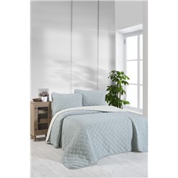 Комплект KARVEN MUSLIN BAKLAVA хлопок 1.5 сп. 2 пр (160*240 / 50*70) Y836-baklava-V5 yesil/зелен (Акция).