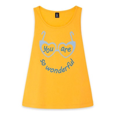 Camiseta de tirantes - 100% algodón - amarillo
