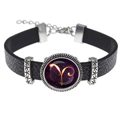 BSK2-0324 Кожаный браслет Знаки Зодиака - Овен