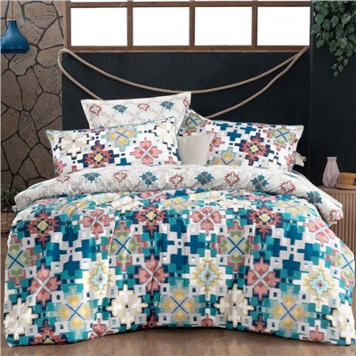 Постельное белье Sarevfancy poplin 1.5 сп. N193 Cardinal v1/Yesil